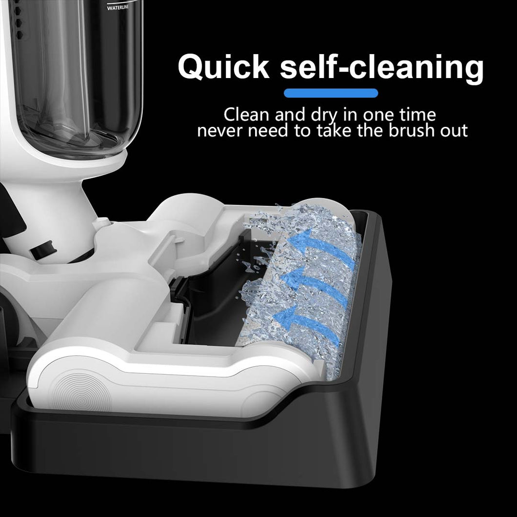 The Redkey Clean Elite W12 include "Self-cleaning button", which can clean the roller brush in just using one finger. No need to take off the brush, clean your home in "clean hand"